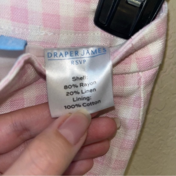 Draper James RSVP Pink Gingham Set Size XS Top and Size 4 Bottoms - Picture 3 of 9